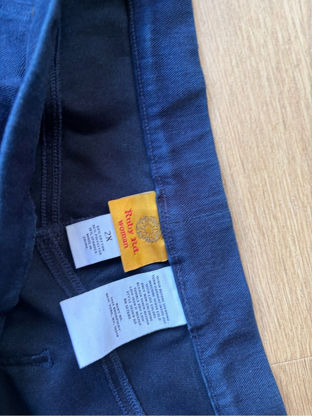 Ruby Rd. Women's Navy Stretch Jogger Pants - Picture 2 of 2